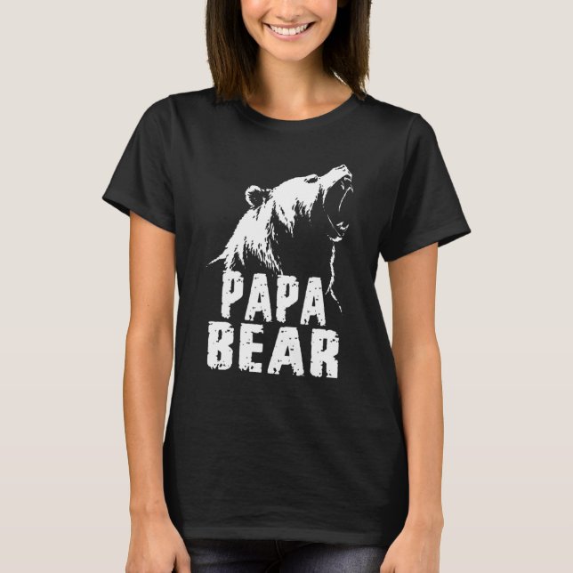 T-shirt Papa Bear Meilleur papa Père Pop (Devant)