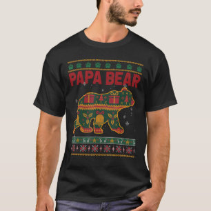 T-shirt Papa Bear Noël Pyjama Vilain Noël Famille