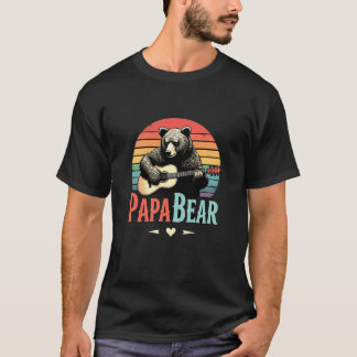 T-shirt Papa Bear noir