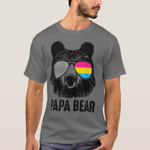 T-shirt Papa Bear Portant des lunettes de soleil Cool Pans