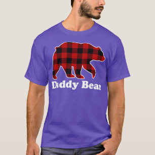 T-shirt Papa Bear Rouge Parié Noël Pyjama Famille