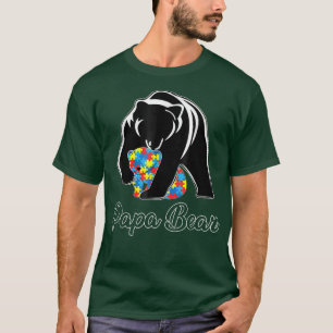 T-shirt Papa Bear Sensibilisation sur l'autisme Autisme Fa