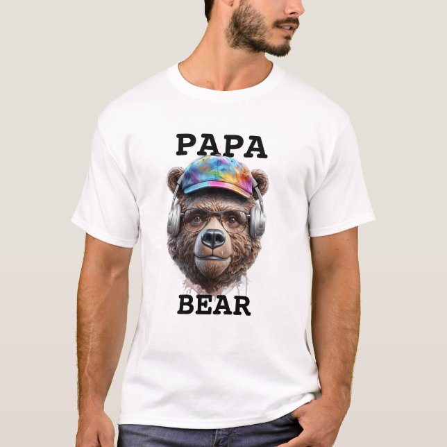 T-shirt Papa Bear Shirt - Cool Papa Cadeau Pour Fête des p (Devant)