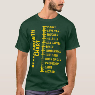 T-shirt Papa Beard Cadeaux Beard Graphique de croissance D