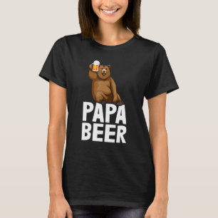 T-shirt Papa Beer Bear Boire Bière Tee - shirt Bière