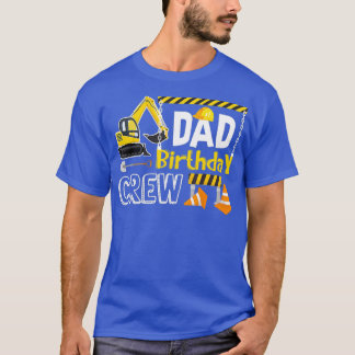 T-shirt Papa Birthday Crew Construction s Cadeau Anniversa