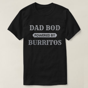 T-shirt Papa Bod Actionné Par Burritos Parties scintillan