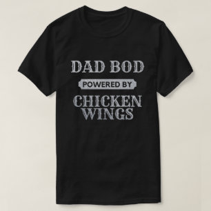 T-shirt Papa Bod Alimenté Par Chicken Wings Parties scinti