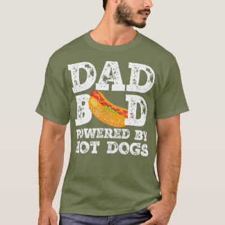 T-shirt Papa Bod Alimenté Par Chiens Chauds Père Figure