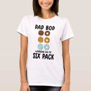 T-shirt Papa Bod Travaille Sur Mon Six Pack Donu Gym 1