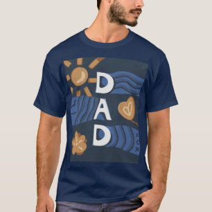 T-shirt Papa - Bonne Fête des pères bleu marine