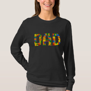 T-shirt Papa Brick Builder Blocs Maître Builder Pères D