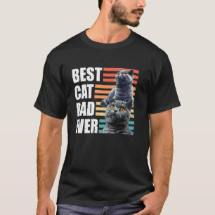 T-shirt Papa British Shorthair MEILLEUR PÈRE DE CHAT JAMAI