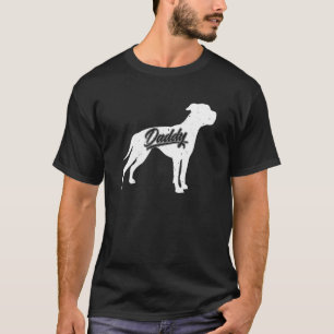 T-shirt Papa Bulldog Américain Hommes Pères De L'Américain