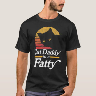 T-shirt Papa Chat à un Gros ! Drôle Vintage 80s Coucher de