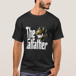 T-shirt Papa Chat Le Parrain Chat Samouraï Papa Chat Papa 