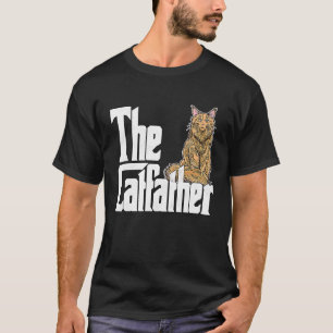 T-shirt Papa Chat Le Parrain des Chats Maine Coon Papa Cha