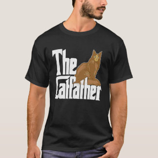 T-shirt Papa Chat Le Parrain des Chats Papa Chat Maine Coo