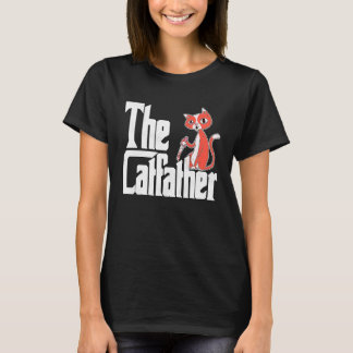 T-shirt Papa Chat Le Parrain du Chat Couteau Fou Papa Chat