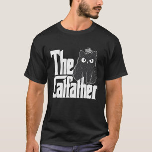 T-shirt Papa Chat Le Parrain du Chat Fou Mauvaise Chat Pèr