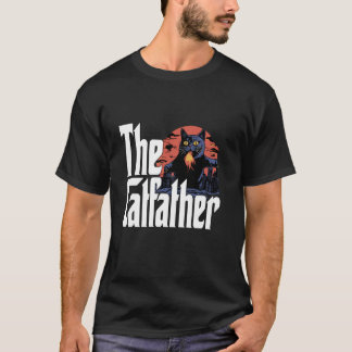 T-shirt Papa Chat Le Parrain du Chat Fou Père du Chat Noir