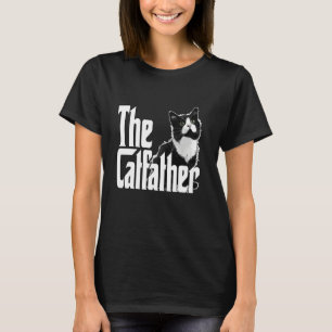T-shirt Papa Chat Le Parrain du Chat Gros Chat Noir et Bla