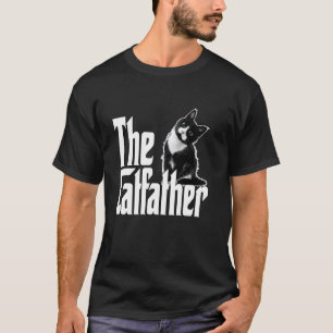 T-shirt Papa Chat Le Parrain du Chat Gros Chat Noir et Bla