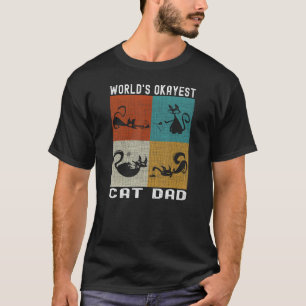 T-shirt Papa Chat Moyen du Monde - Parent de Chat Drôle, D