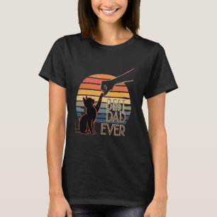 T-shirt Papa Chat Rétro Vintage Drôle Bump Fist Meilleur C