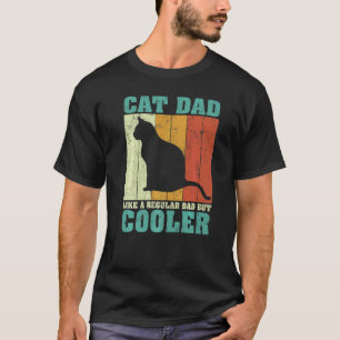 T-shirt Papa Chat Rétro Vintage Hommes Comme Un Papa Régul