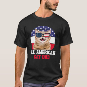 T-shirt Papa Chat Tout Américain