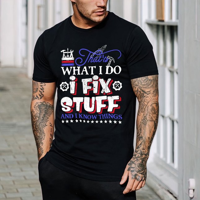 T-shirt Papa, Chemise Cadeau, Chemise Homme, Je répare les (Créateur téléchargé)