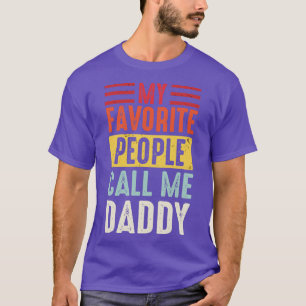 T-shirt Papa Chemise Vintage Mes Favoris Les Gens M'Appele