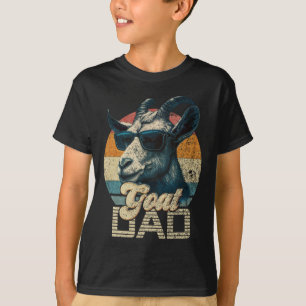 T-shirt Papa chèvre rétro vintage Meilleur papa chèvre drô