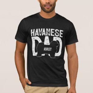 T-shirt Papa Chien Havanais Chien Chien Puppy Papa