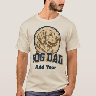 T-shirt Papa Chien Personnalisé Varsity