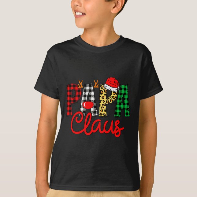 T-shirt Papa Claus Funny Christmas Family Matching  (Devant)