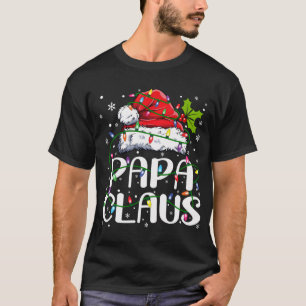 T-shirt Papa Claus Lumières Noël Pyjama Famille Correspond