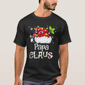 T-shirt Papa Claus Pajama de Noël Famille Correspondant No