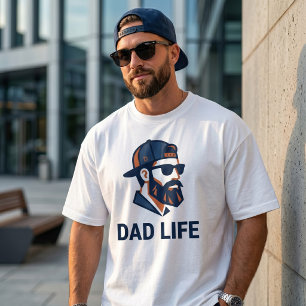 T-shirt Papa Cool avec Lunettes de Soleil Casquette