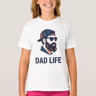 T-shirt Papa Cool avec Lunettes de Soleil Casquette