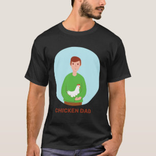 T-shirt Papa Coq Poule Coq Rouge Junglefowl Volaille Oisea