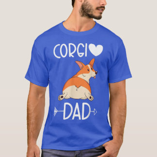 T-shirt Papa Corgi Papa Propriétaire Corgi Pembroke