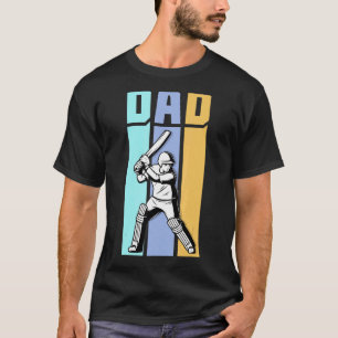 T-shirt Papa Cricket Sport Maillot Balle de Cricket Chauss