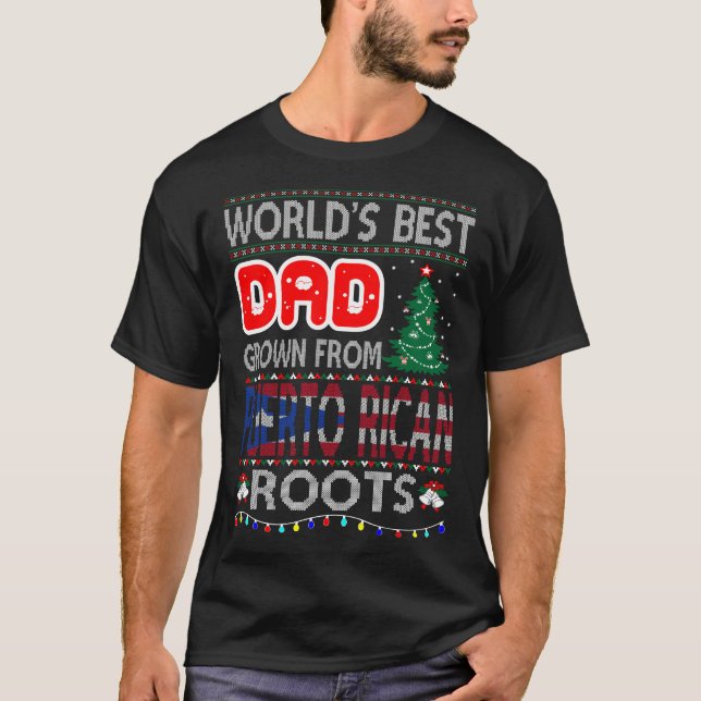 T-shirt Papa Cultive Des Racines Portoricaines Chandail De (Devant)
