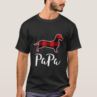 T-shirt Papa Dachshund Chemise de Noël Pyjama longue manch