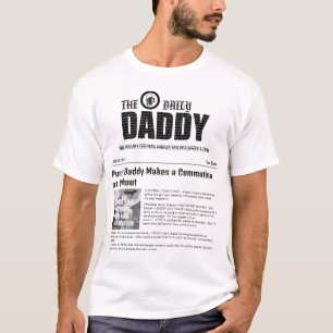 T-shirt 'Papa Daily News' , où des papas punny font la une