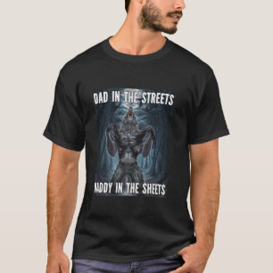 T-shirt Papa dans les draps Mème de loup garou alpha drôle