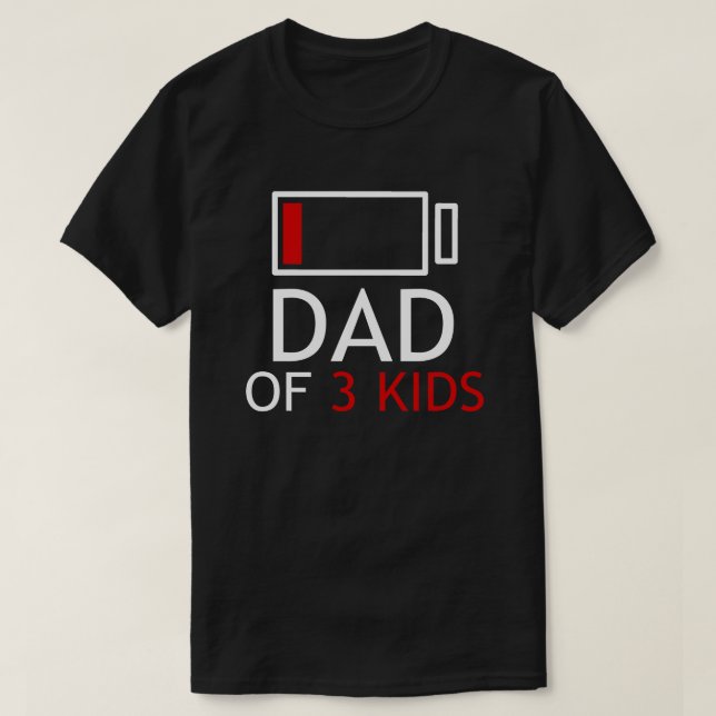 T-shirt Papa De 3 Garçons Fête des pères Idée Cadeau (Design devant)
