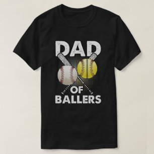 T-shirt Papa de Ballers Papa de Baseball et de Joueur de s